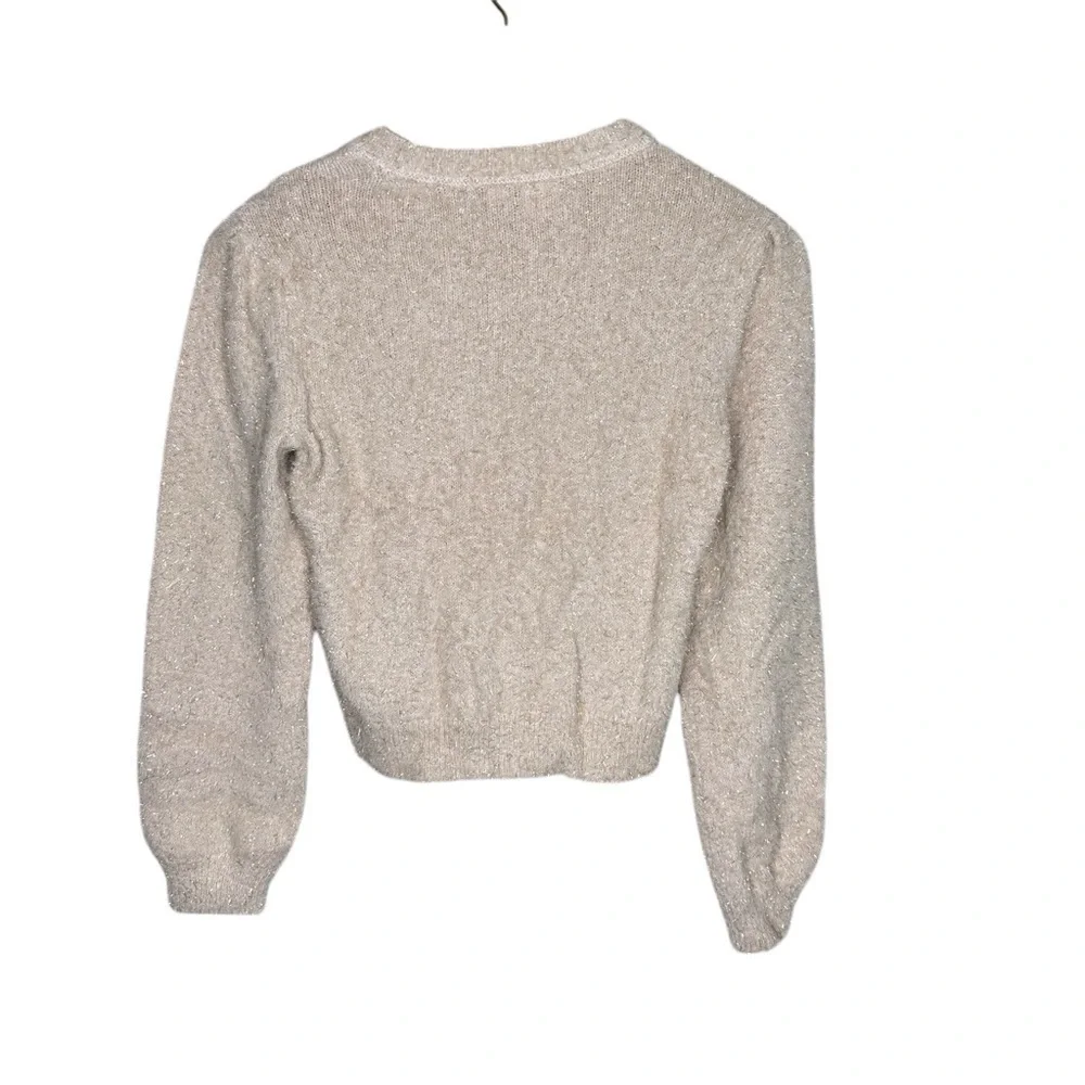 Gap Kids Girls‎ Metallic Gold Fuzzy Soft Long Sleeve Beige Sweater Size XL